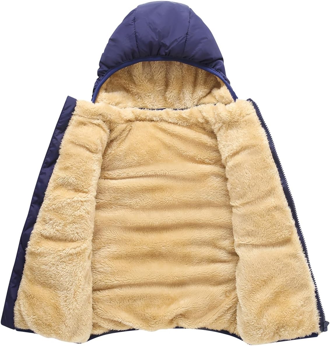 Toddler Puffer Vest Boys Girls Fleece Vest Puffy Toddler Boy Sleeveless Jacket Coat with Removable Hood - Image 4