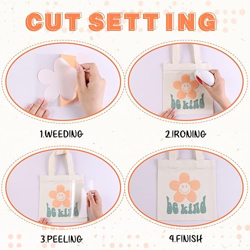 Miniatura 4 de Tintnut Rollo de vinilo de transferencia de calor de 10 pulgadas x 6 pies, rollo de transferencia de calor 3D de melocotón profundo, vinilo de