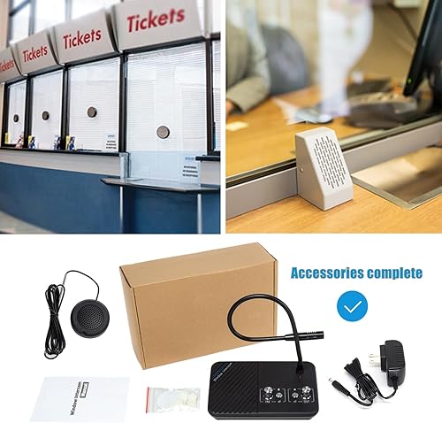 Miniatura 2 de Sistema de intercomunicación de altavoz de ventana antiinterferencias de doble vía micrófono y altavoz Interfono Función de silencio