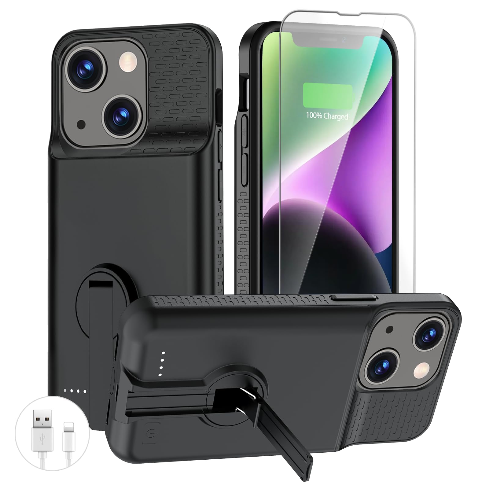 Funda de batería iPhone 13 para solucionar la falta de carga con soporte de mesa delgado 8