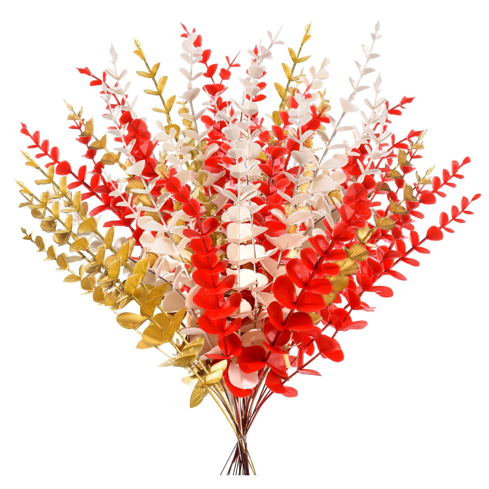 KXCOFTXI 3 Colors Artificial Eucalyptus Stems
