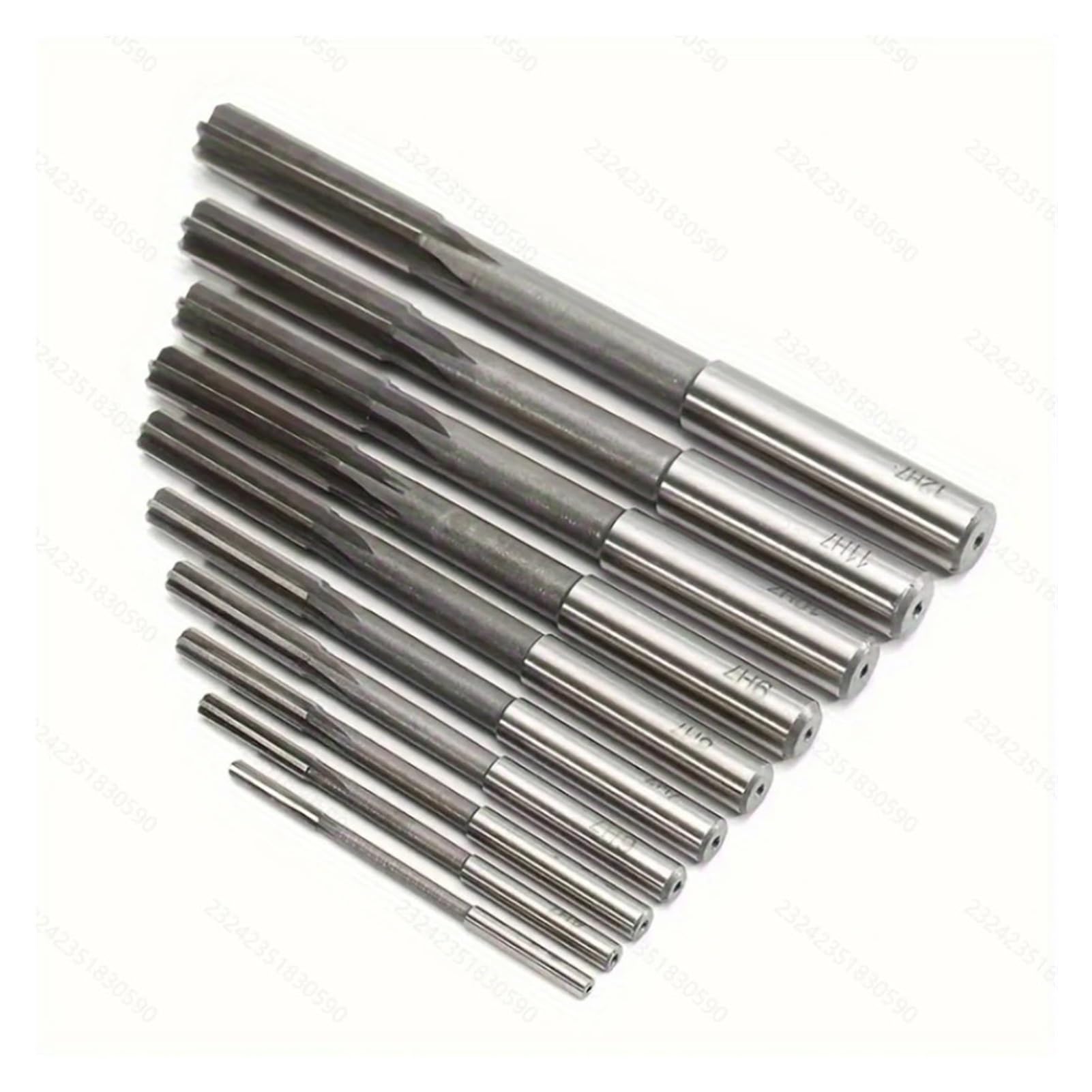 Alesatore In Acciaio Rapido HSS For Macchina Con Manico Dritto 1/4/5/6/8/9/10 Pezzi 10-20 Mm H7(6pcs 4-12mm Set H7)