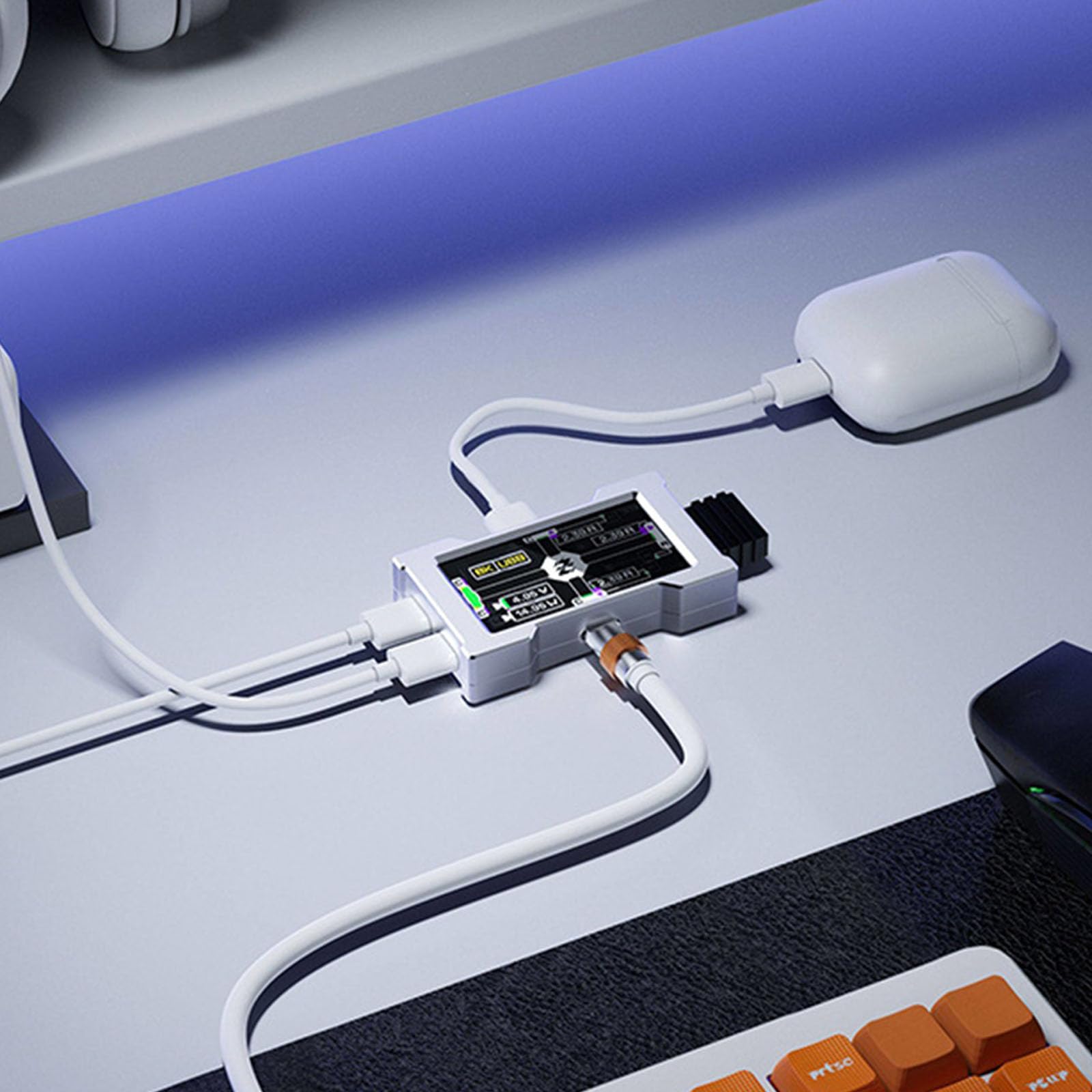 Gaming USB Hub, 2 bis 3 Ports, unabhängige Stromversorgung, mit Bildschirm Ersatz für Gaming Datenübertragung, Zubehör, Zubehör, USB