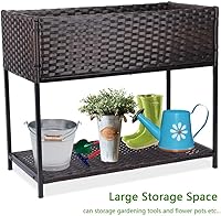 Vista 4 de WONDER GARDEN Raised Garden Bed-Planter Box - Elevated Raised Garden Beds Outdoor with Legs & Storage Shelf for Vegetables Flower Herb Backyard