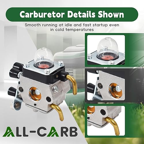 Miniatura 4 de ALL-CARB Kit de carburador FS55R de repuesto para Stihl FS45 FS46 FS46C FS55 HS45 FC55 FS55R FS55R FS55RC FS38 FS45C KM55R Recortadora de cuerdas