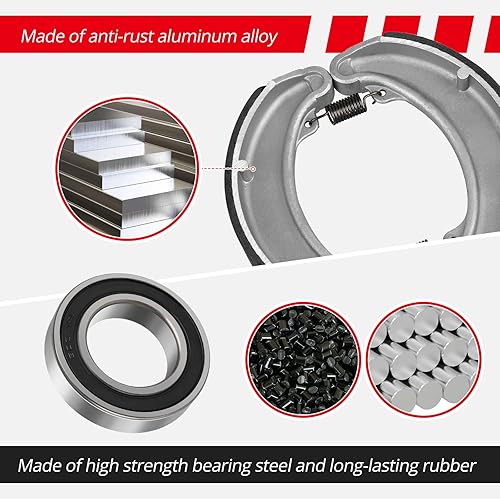 Miniatura 3 de Kit de retenes de cojinete de zapatas de tambor de freno trasero para Honda TRX300 Fourtrax 300 1988-2000