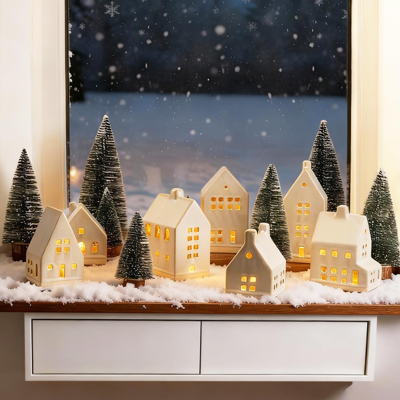 Mokof Christmas Village Set - collectible buildings and accessories | Mubboo