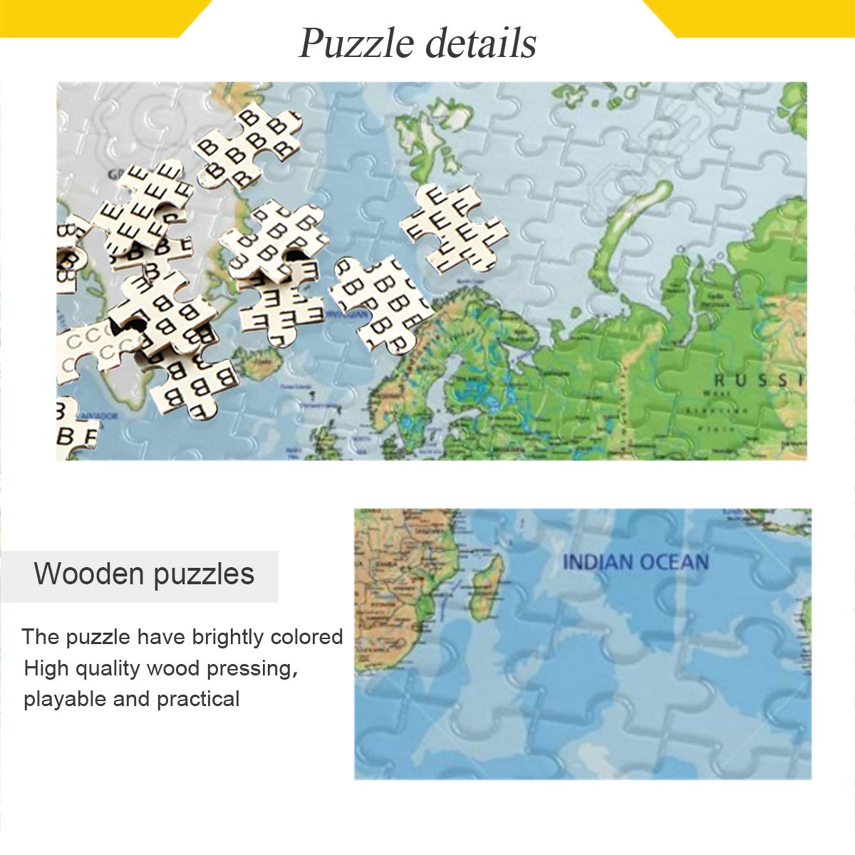 Amazon.co.jp: MAKIKU 1000ピース ジグソーパズル 50*75cm 世界地図