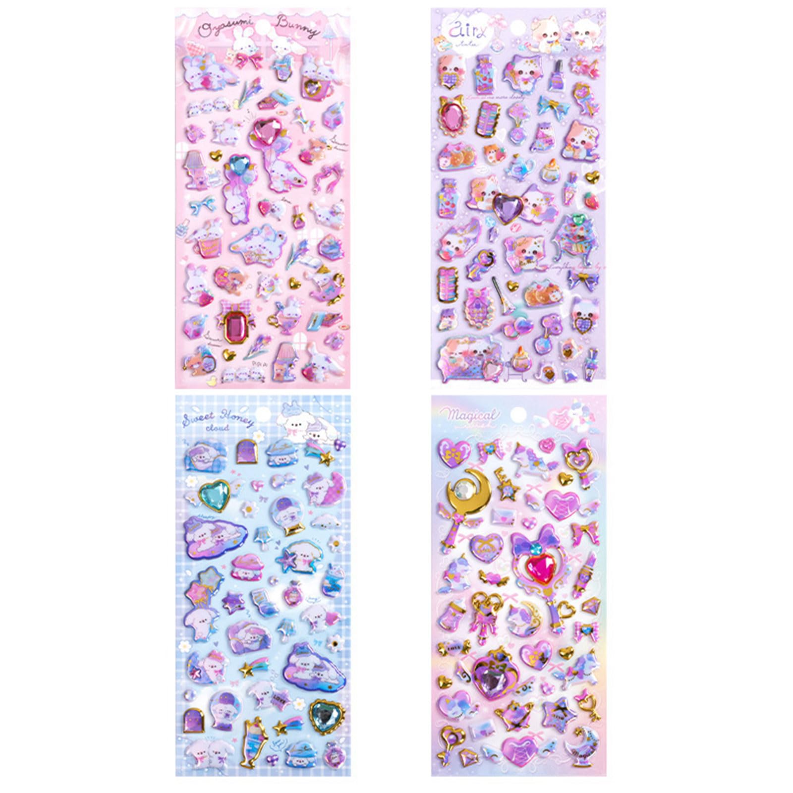 Sparkling Cartoon Foam Sticker Children Reward for Notebook Journal Phone Phone Cover Scrapbooking Decorative Cartoon