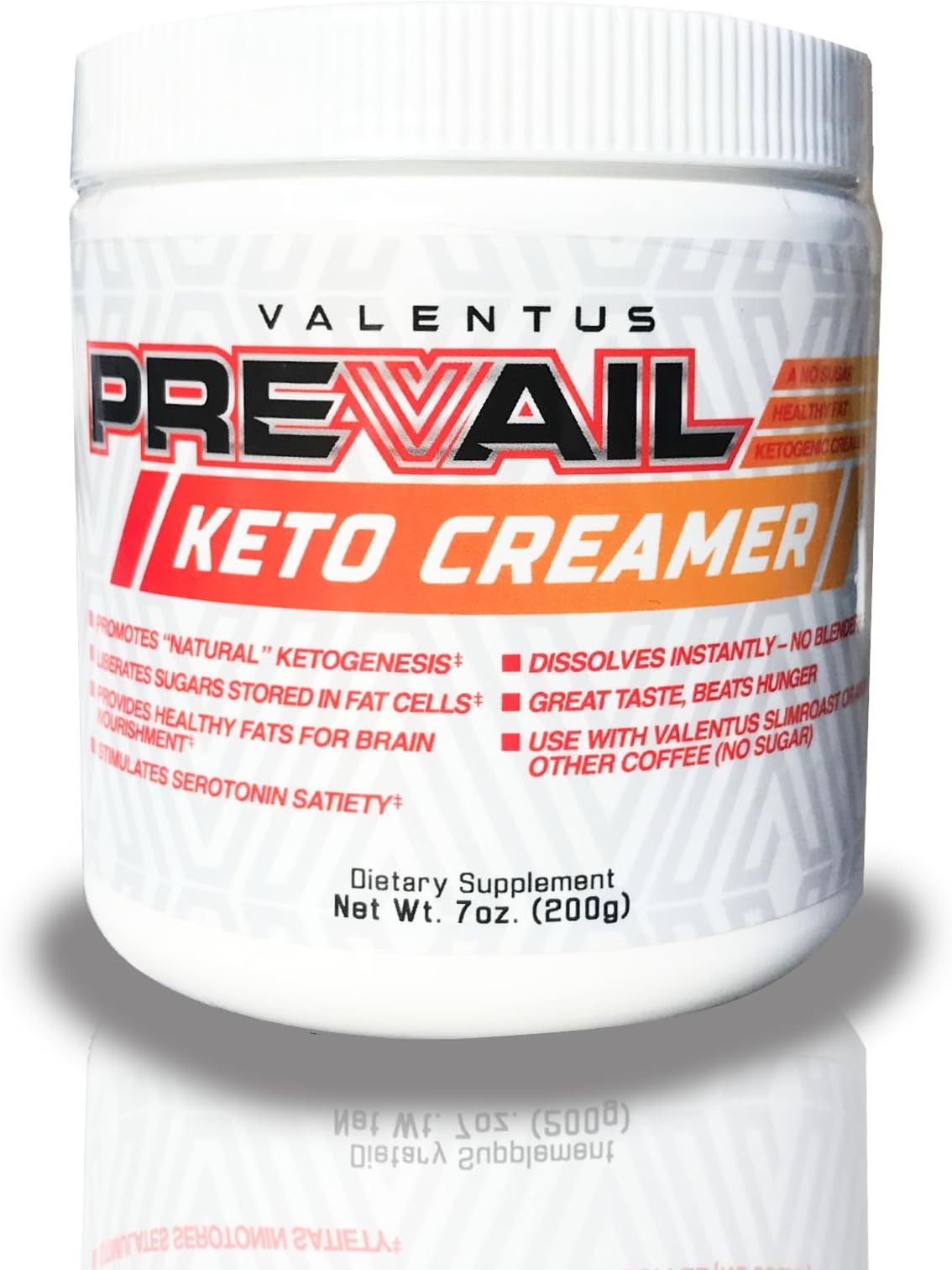 Valentus Prevail Keto Coffee Creamer, Mct Oil Powder 7 Oz - 20 Servings