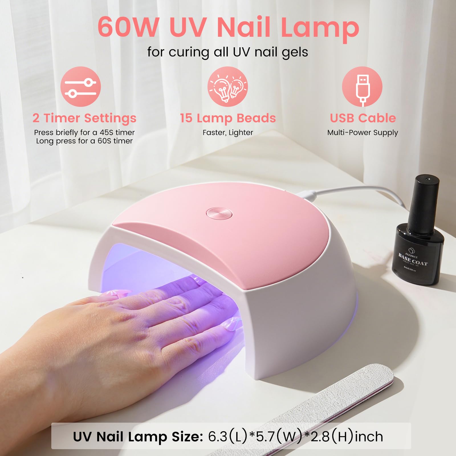 Deciniee Kit d’Ongles Acryliques Complet pour Débutants - Lampe UV, Perceuse à Ongles, Faux Ongles, Vernis Gel, Outil de Manucure, Décorations Nail Art dans un Sac Cadeau Rose - Idéal Cadeau Femme
