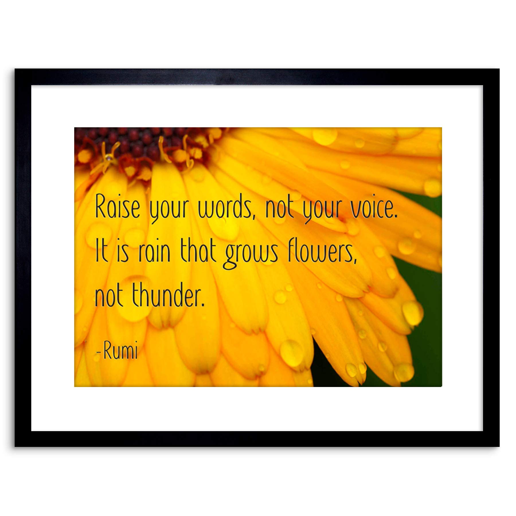Wee Blue Coo QUOTE TYPOGRAPHY WORDS VOICE THUNDER RUMI FRAMED PICTURE POSTER PRINT F97X10108