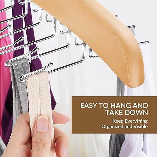 Miniatura 6 de ZEDODIER Perchas para camisetas sin mangas, organizador de brasieres para armario, capacidad de almacenamiento de 24 unidades, organizador de