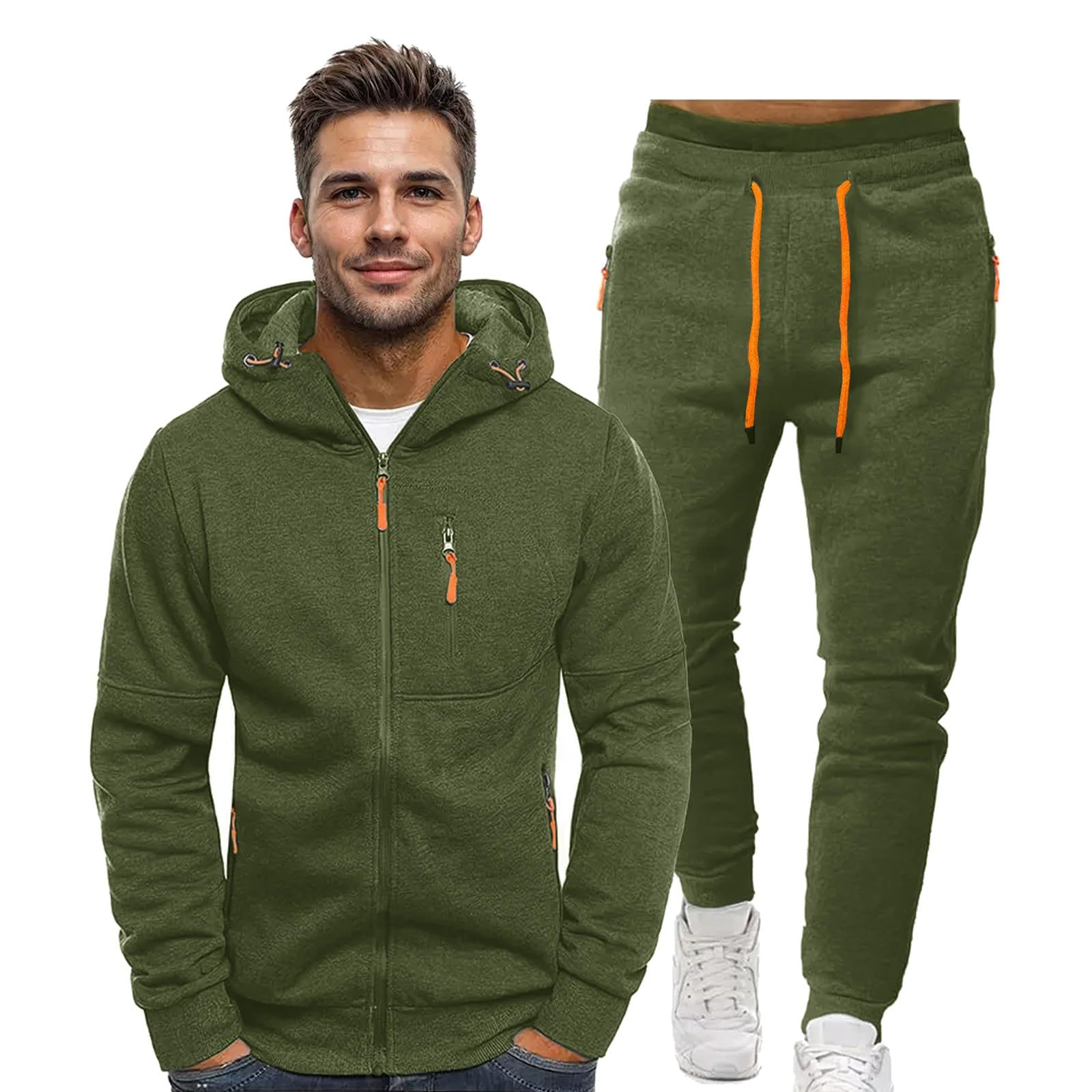 Tracksuit - Tuta sportiva da uomo, con chiusura lampo, set classico per il tempo libero