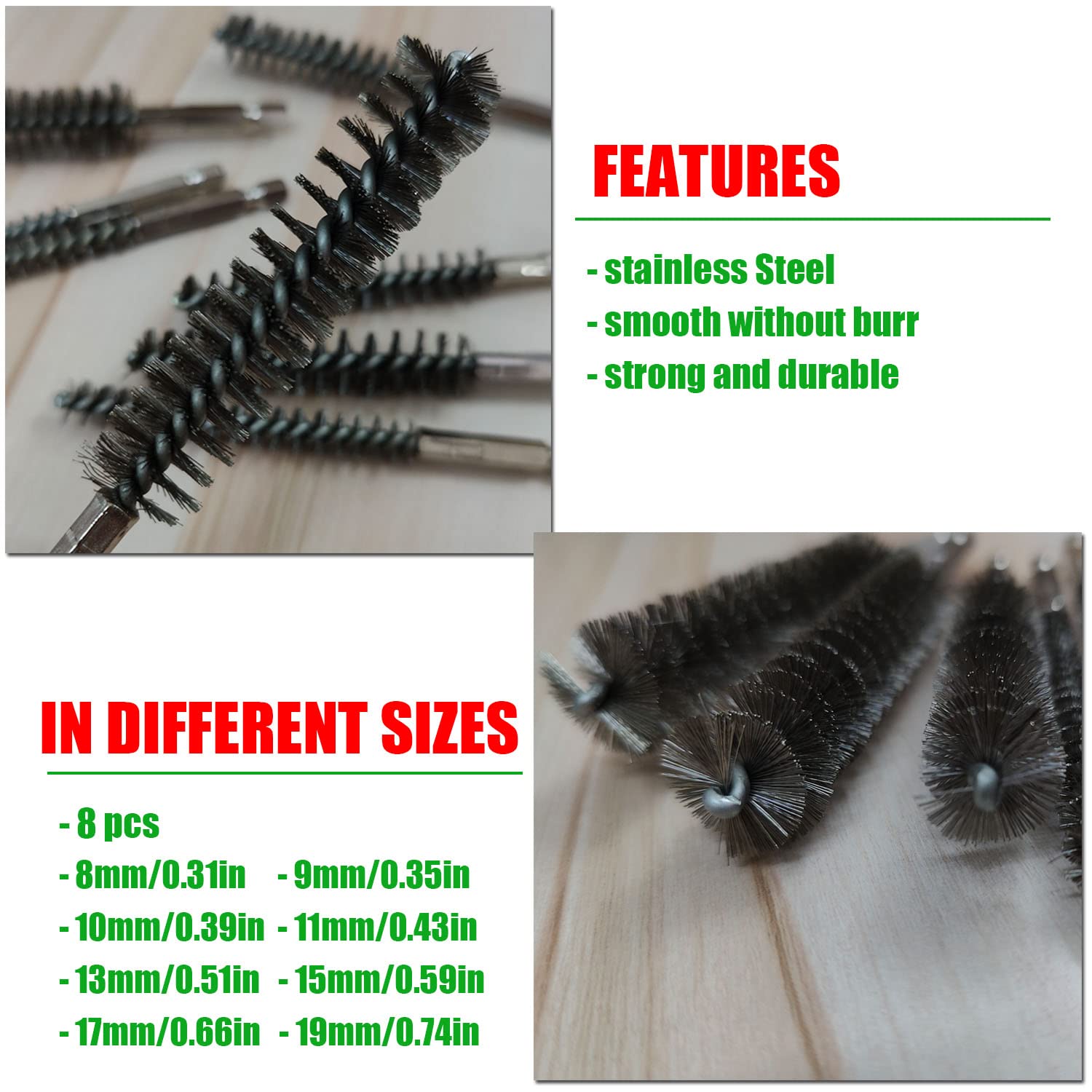 SPAZZOLA PENNELLO FRONTALE INOX A MAZZETTI RITORTI Per TRAPANO Con - Foto 13