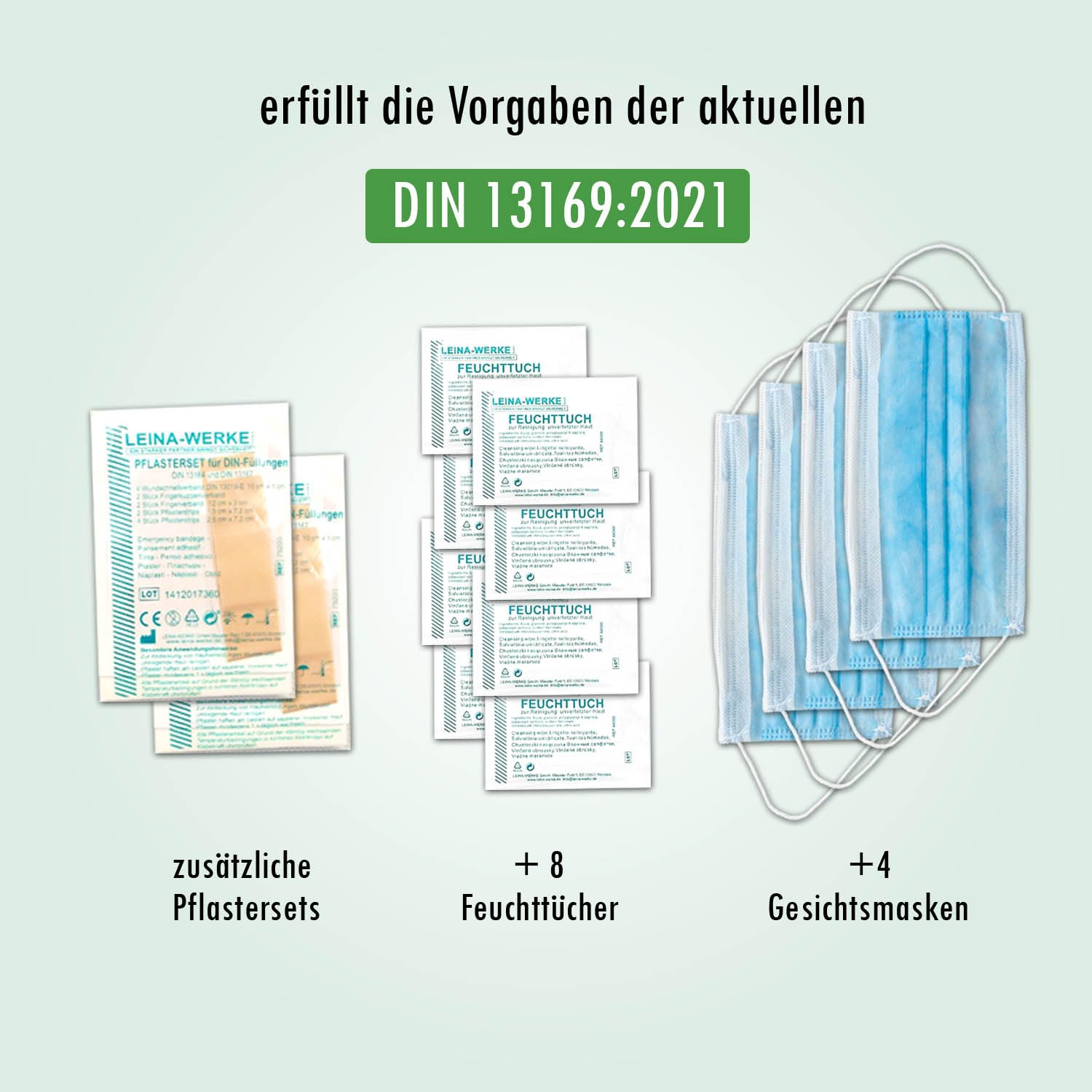 Großer Verbandkasten KITA - Erste-Hilfe-Koffer DIN 13169 - Kinderpflaster - Verbandmaterial für Kindergarten und Schulen