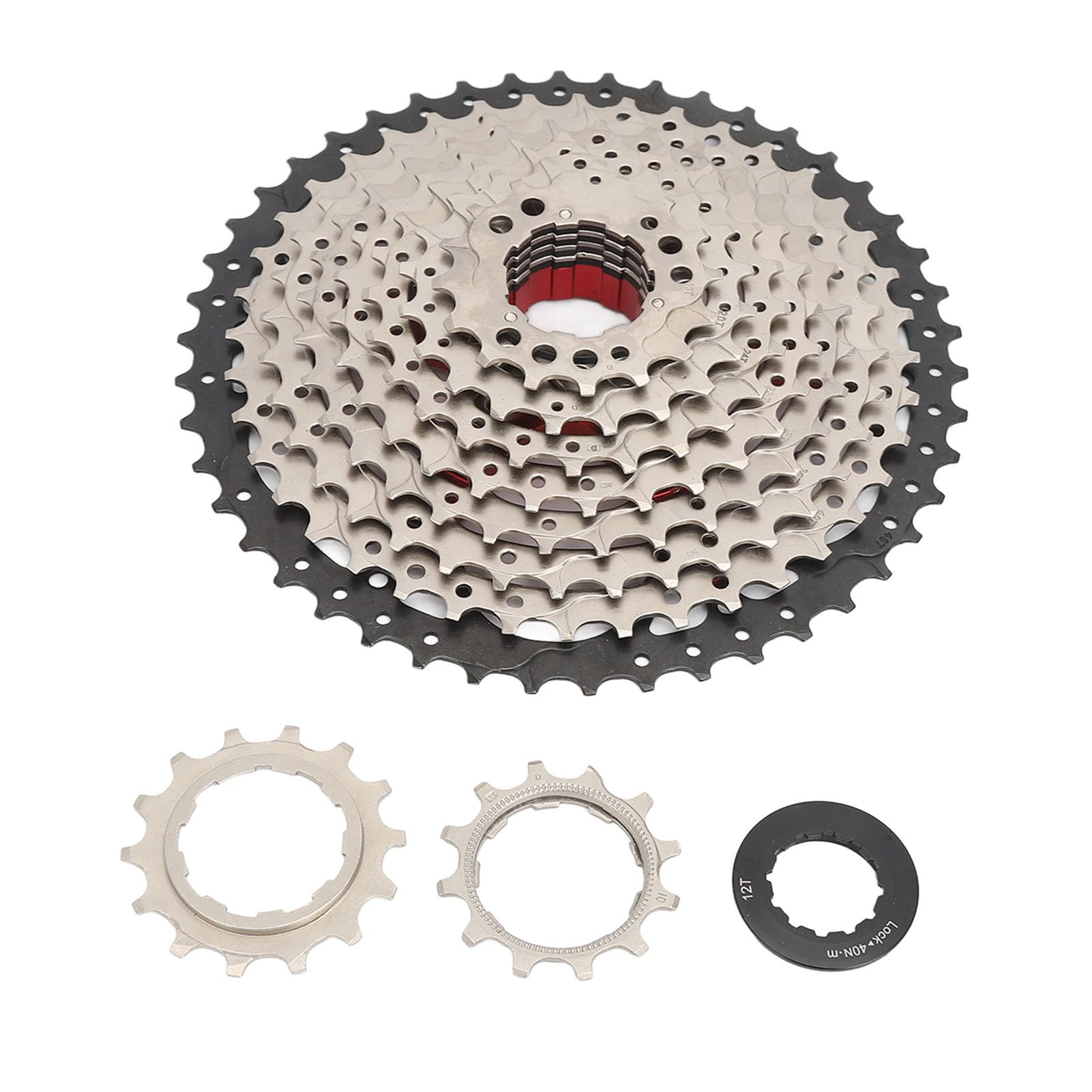 10-biegowa Kaseta Rowerowa ze Stopu Aluminium, Bezgłośna Konstrukcja do Roweru Elektrycznego 12-46T z Płynnym Obrotem