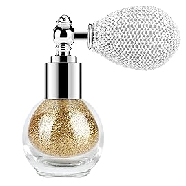 KYDA Highlighter Powder Spray, High Glossy Shimmer Sparkling Powder for Face and Body Glitter Makeup, Body Glitter Spray, Golden