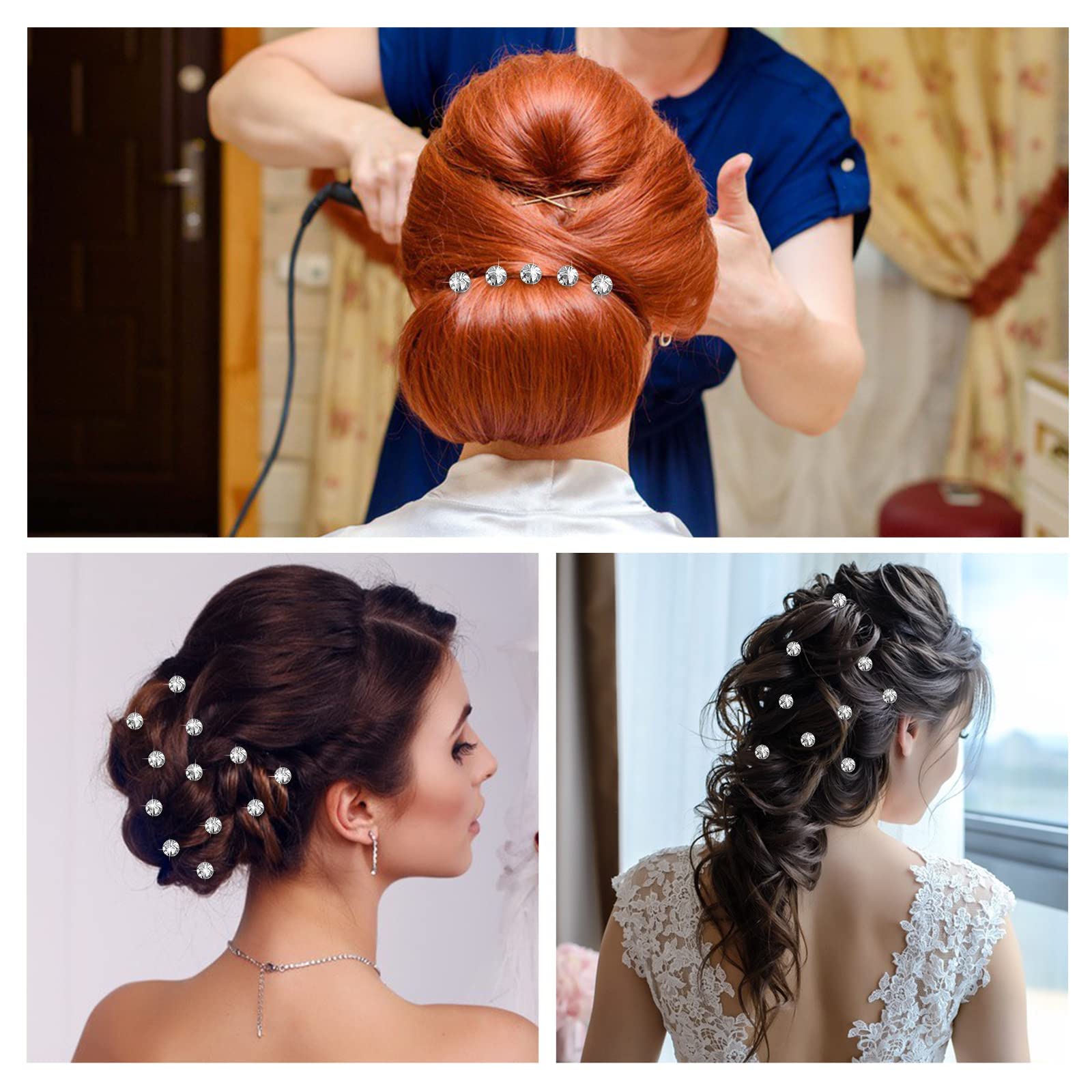 20 stücke Hochzeit Haar Pins Braut Strass Haar Barrettes Kristall Bridal Headstücke Brautjungfer Perle Haarspange Dekorative Schmuck Zubehör for Frauen Mädchen Haar Stil