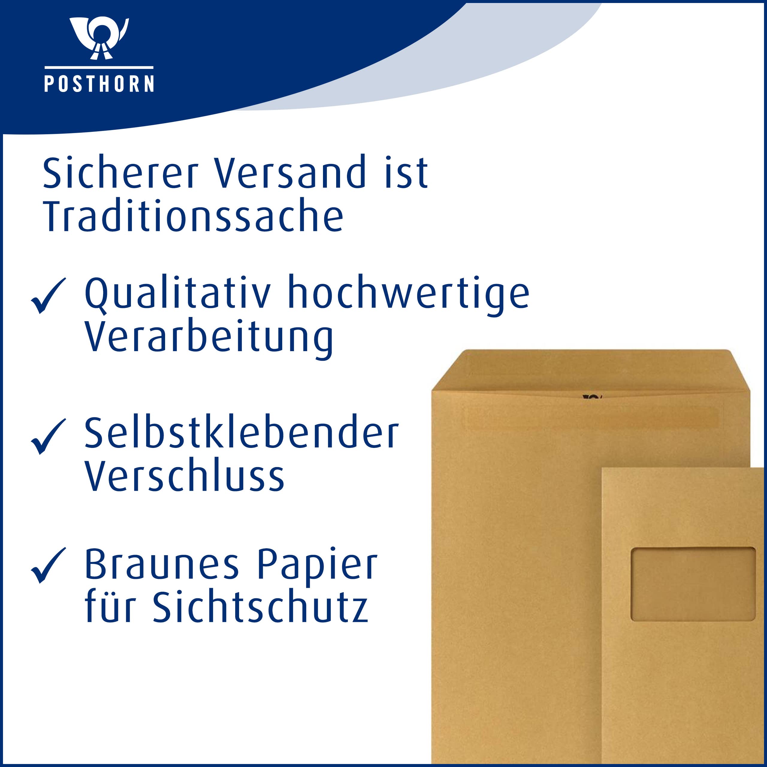 Bong 5270336 Enveloppe Avec fenêtre Autocollant C4 / 90 g/m² Marron Lot de 250 (Import Allemagne)