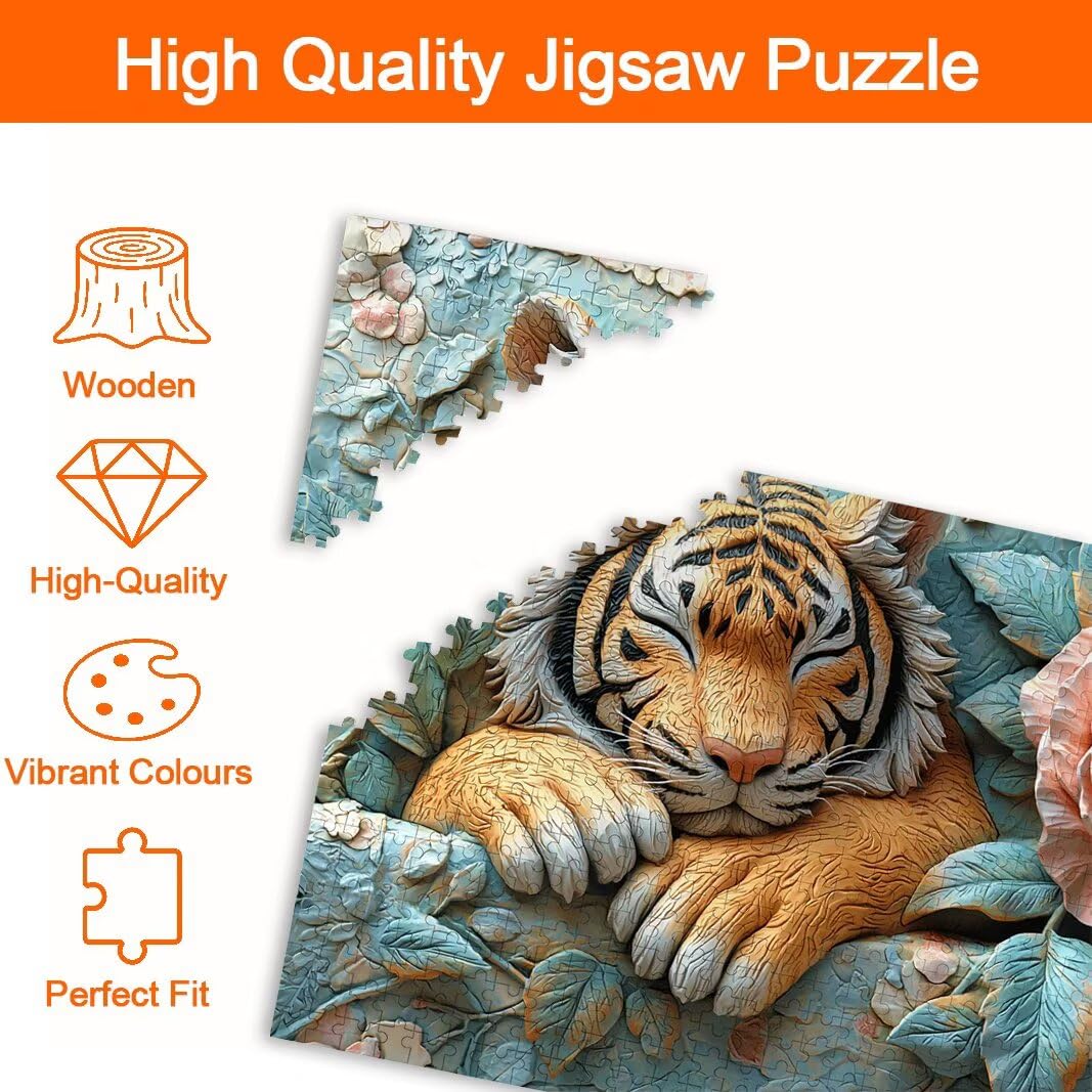Puzzle Tigre, Puzzle 5000 Piezas, Rompecabezas, Regalo Mujer, Decor -8274