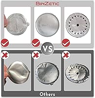 Vista 6 de BinZetic® 100 tapas de sellado de papel de aluminio para cápsulas Nespresso Vertuo [2.441 in, grado alimenticio] más adecuadas para el kit