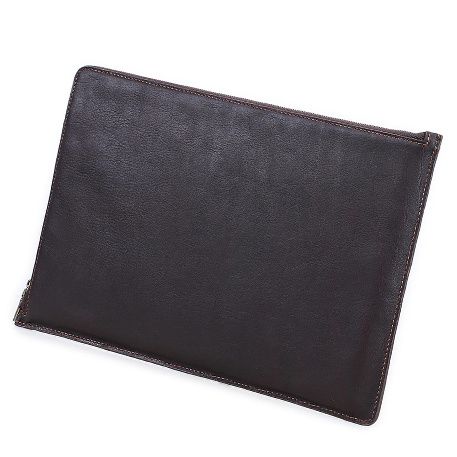 Sacoche ordinateur 14 pouces cuir vachette imperméable multi-poches
