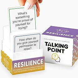 200 Resilience Conversation Starter Cards for Stronger Families - Build Trust, Safety and Connection Through Transitions or Life Changes - Deeper Discussion Parents Children's Therapy Icebreaker Game