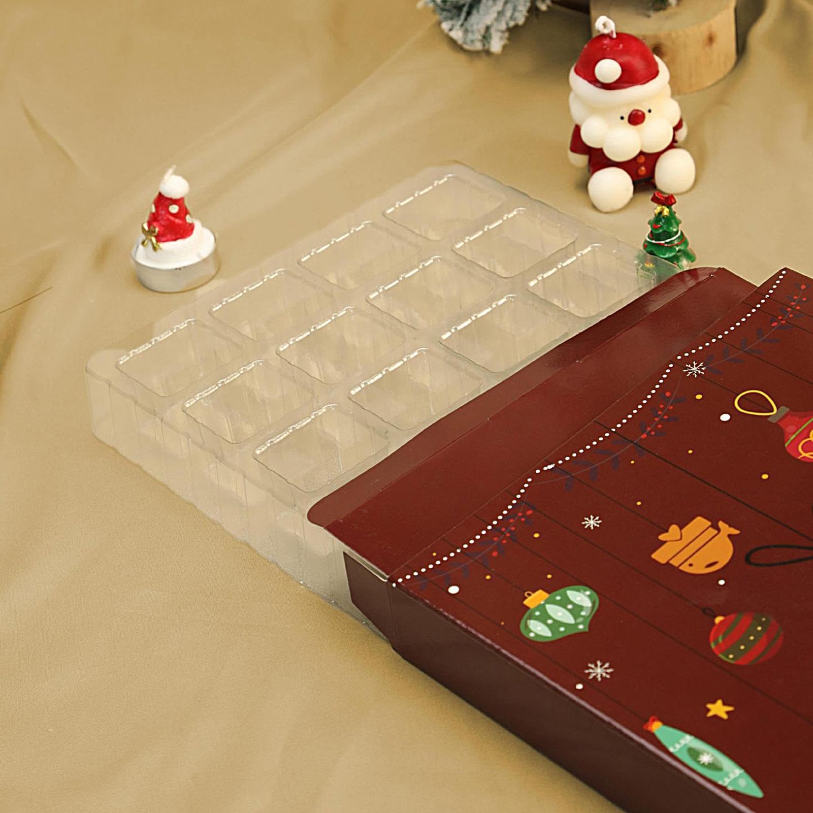 Calendario 'Avvento - 24 giorni vuoto riutilizzabile favori di festa | Conto alla rovescia Decorazione | Per soggiorno, camera da , festa scolastica attività familiare