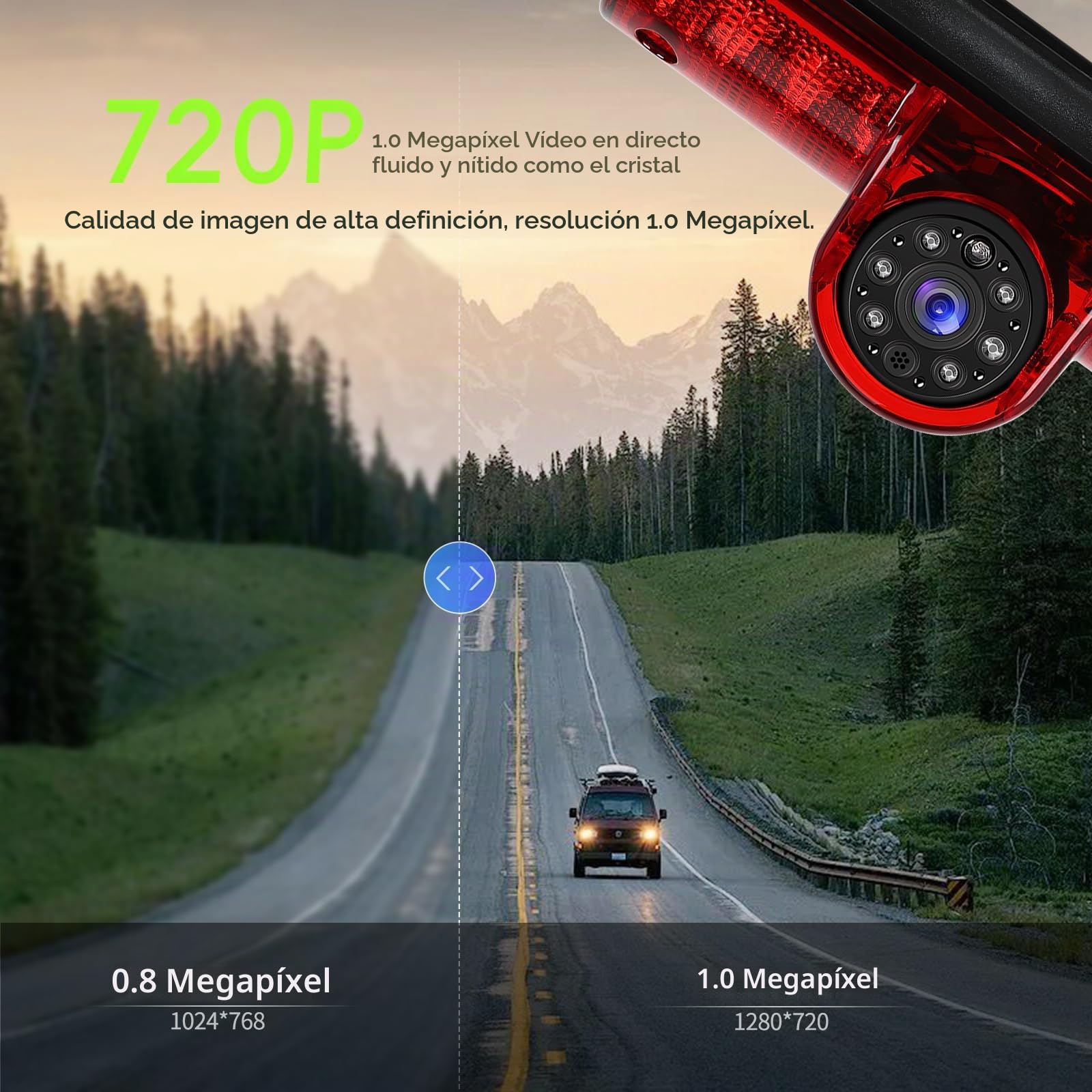 SIXWIN Cámara Marcha Atrás para Fiat Ducato Late 3 Gen/Peugeot Boxer/Citroen Jumper 2006-2017, Específica, 140° Gran Angular, Impermeable IP67, Visión Nocturna, Conexión por Cable, Fácil Instalación