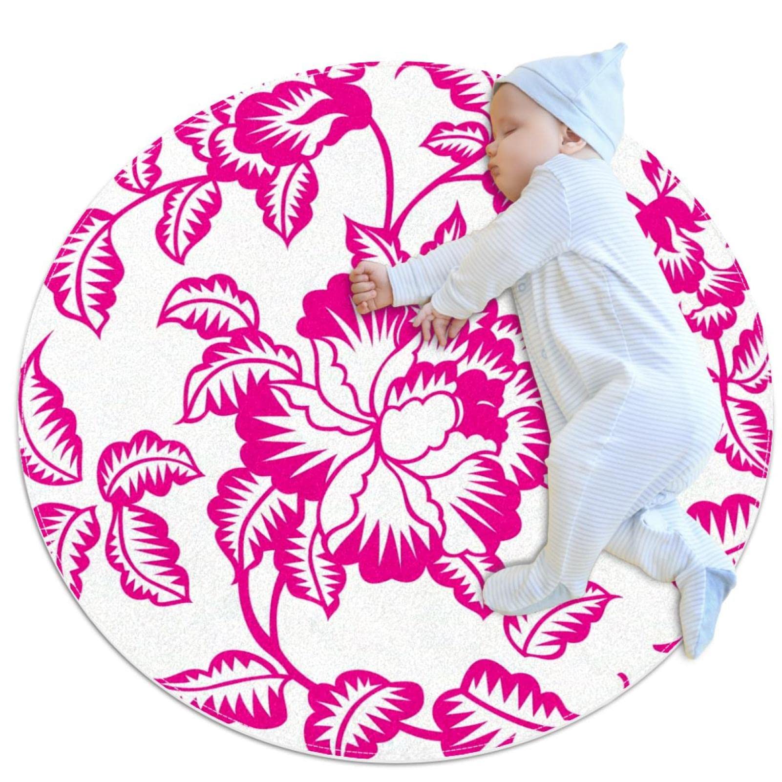 Petit tapis de salle de bain antidérapant rond 1m pour réchauffer la chambre