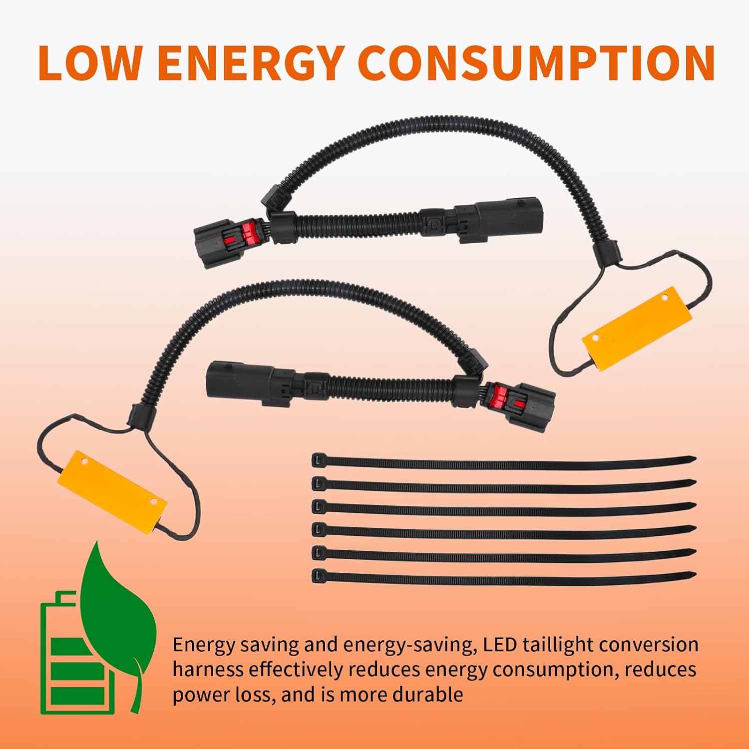 2Pcs Tail Light Conversion Harness, LED Taillight Wiring Adapter Fits for 2020-2024 Silverado Sierra NOT for 2019 Models Halogen to LED Adapter with Load Resistors
