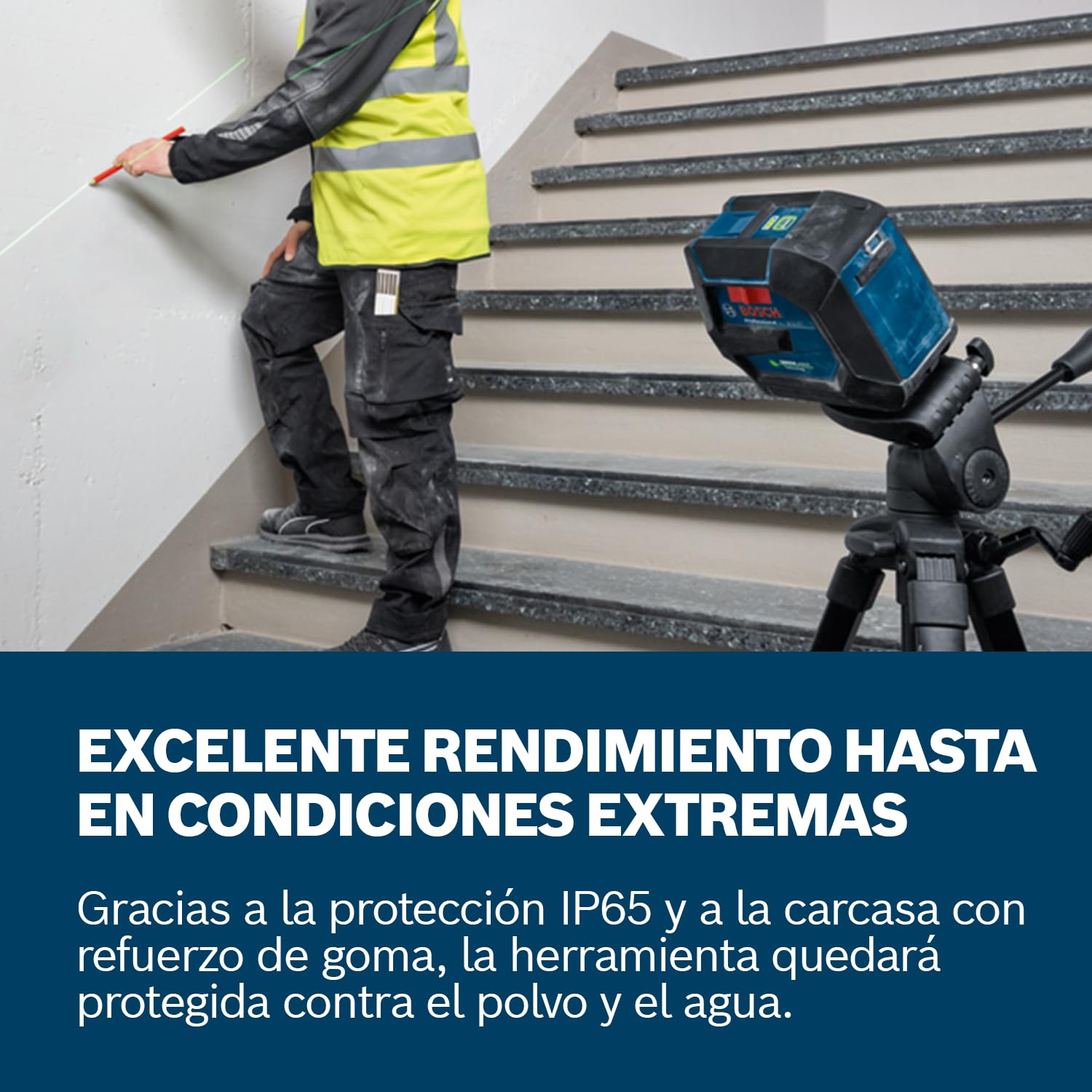 Bosch Professional Nivel láser GLL 20-22 G (soporte LB 10, láser verde, uso en interiores, doble fuente de alimentación, 2 pilas LR6 de 1,5 V, bolsa protectora, trípode BT 150)