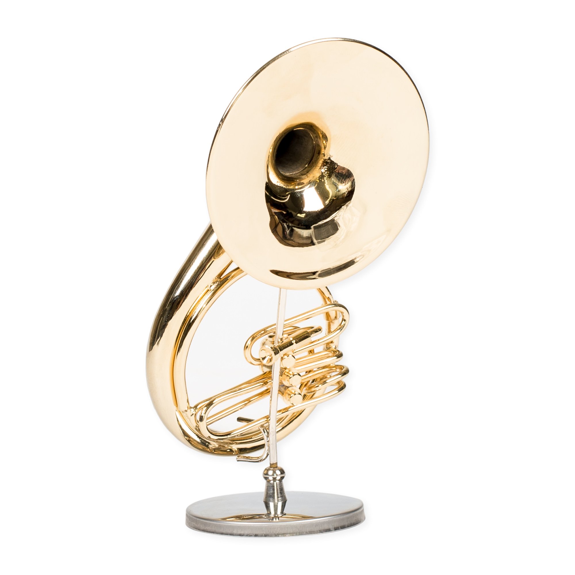 Broadway Gift Soubassophone Réplique Miniature Laiton Tone 2 x 4,5 Pierre de résine de Table Figurine