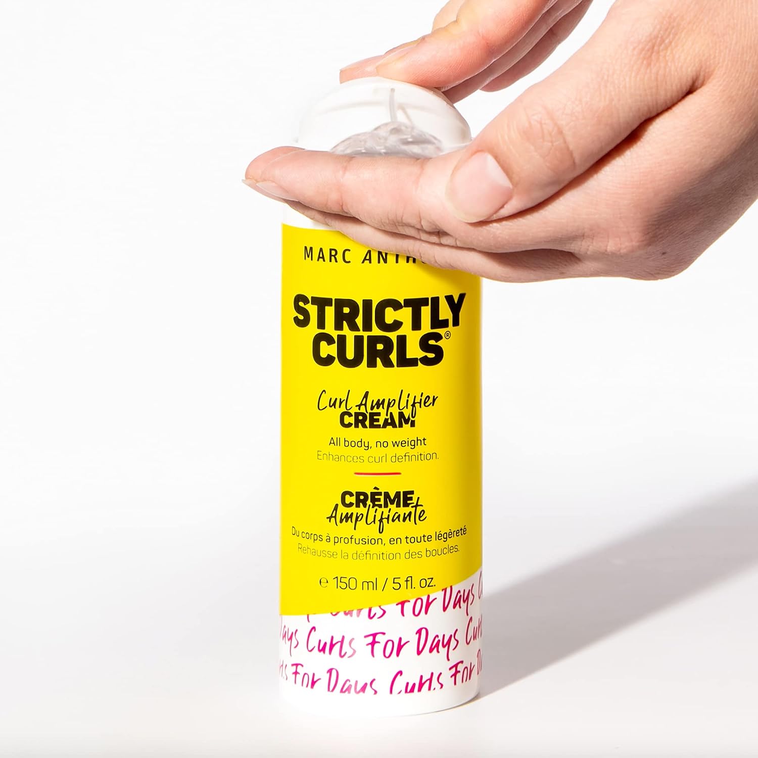 Marc Anthony Amplifier Curl Cream, Strictly Curls - Lightweight Styling Cream for Wavy & Curly Hair with Avocado Oil & Shea Butter - Moisturizing, Detangling & Anti-Frizz for Curl Definition - 5 Oz