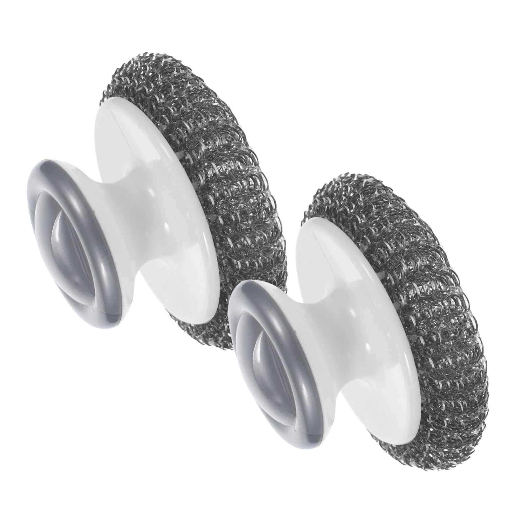 Beaupretty 2pcs Cleaning Ball Scrubber Skillet Griddle Cleaning Brush Flatware Serving Utensils Frying Pan Dinnerware Dish Scrubber Brush Dish Brush Scrub Brush Wire Ball 304 Stainless Steel