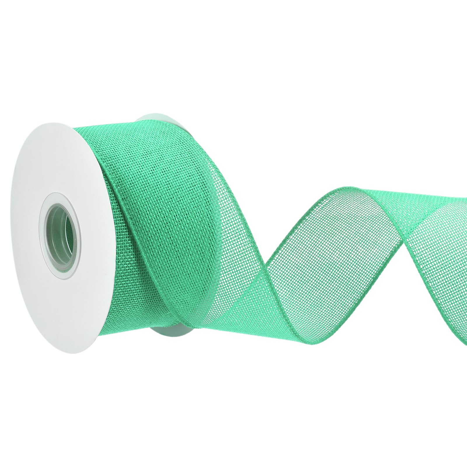 PATIKIL Burlap Wired Ribbon, (50mm x 18.2m, Mint Green), Wired Edge Linen Wired Ribbons, Suit for - Crafts/Wreath/Bow Making/Gift Wrapping/Christmas Tree Decoration โ image 1