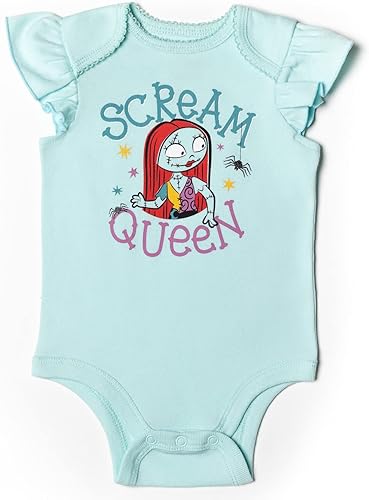Miniatura 2 de Disney Nightmare Before Christmas Zero Sally Jack Skellington - Conjunto de traje de 3 piezas para bebé niña con pantalones y diadema