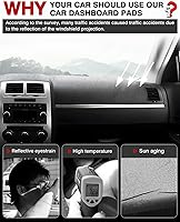 Vista 2 de Autorder Cubierta de salpicadero para Dodge Charger 2008 2009 2010 Accesorios Cubierta de tablero de franela Dash Mat Parasol Protector de rayos UV