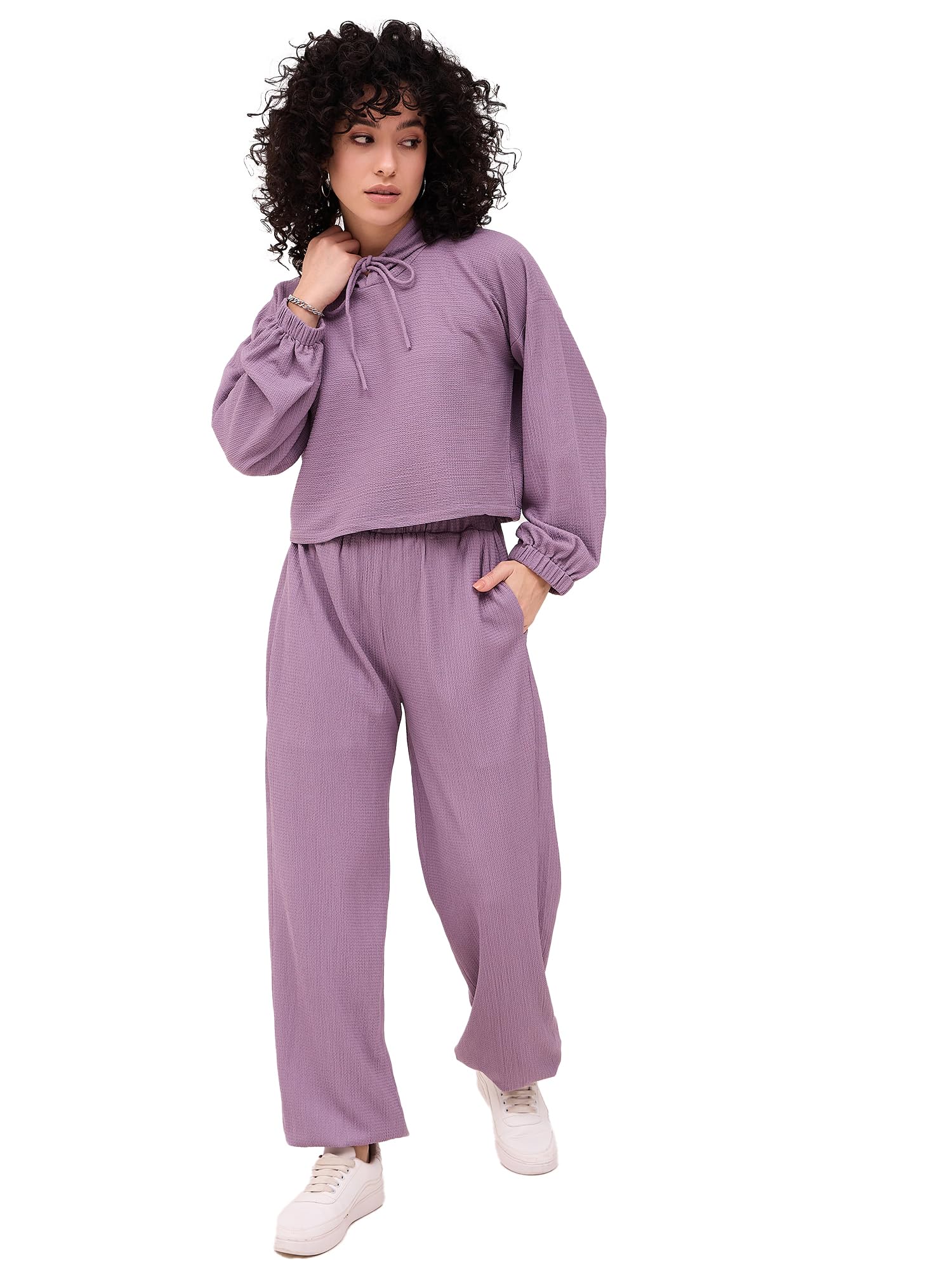 Co Ord Set For Women - Polyster Self Designed Co Ord Set For Women