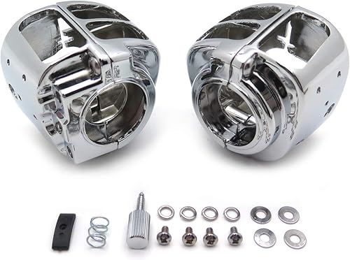 Miniatura 6 de HTTMT MT265-010-CD - Carcasa cromada para interruptor compatible con Harley Davidson Dyna Sportsters Softail V-Rod Touring 2009-2013