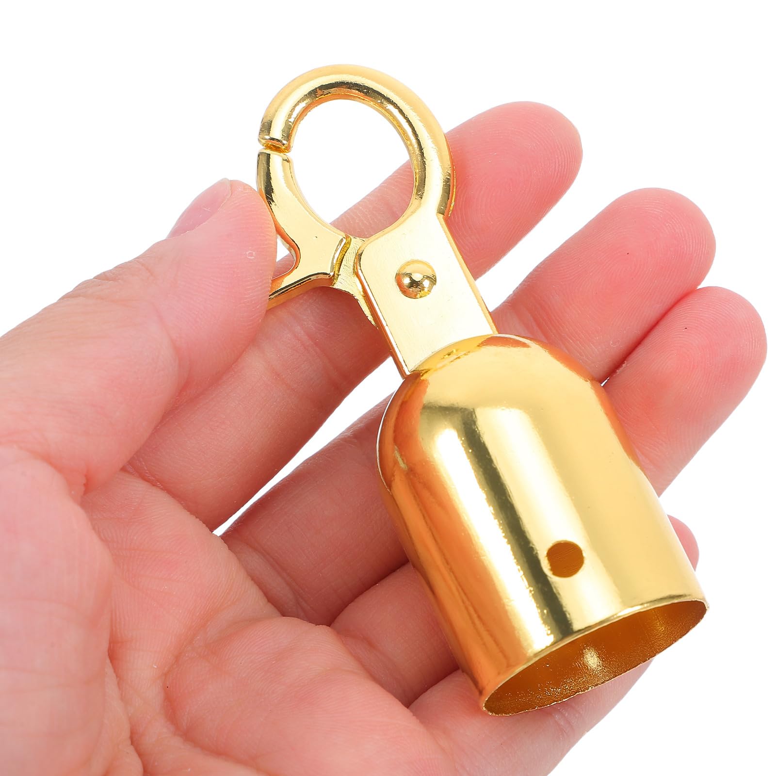 Hemobllo 4 Stück Seilendstopper mit Haken aus Aluminiumlegierung Seilkappen für Absperrseile Korrosionsbeständig Einfache Montage Silber Absperrbarriere für Menschenmengen