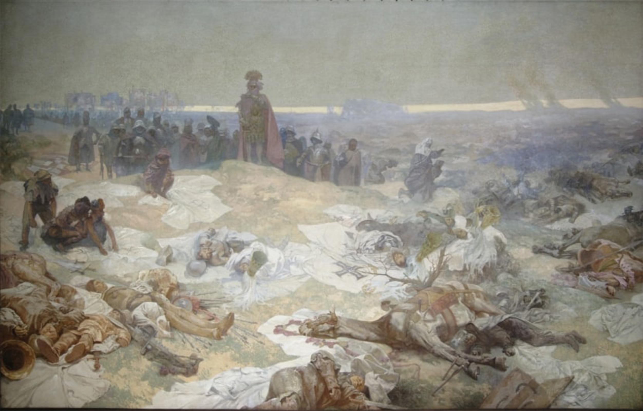 POSTERIIk Famous Modern Artwork Art Mural the Slav Epic No. After the Battle of Grunewald by Alphonse Maria Mucha Oil Paintings Pictures for Home Decor 60x90cm