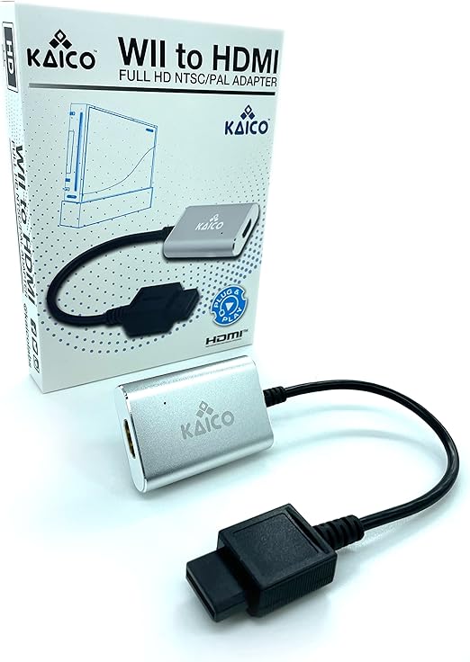 Kaico Wii to HDMI Adapter for Nintendo Consoles, Supports Component Output - Plug & Play – NTSC & PAL