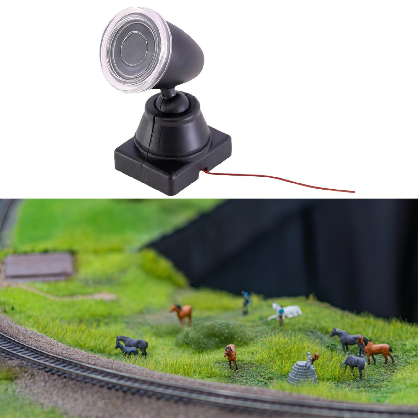Milageto 4 projecteurs miniatures, accessoires de diorama, mini projecteurs de scène, lampadaires pour micro- à faire soi-même, échelle 1/65, Jaune