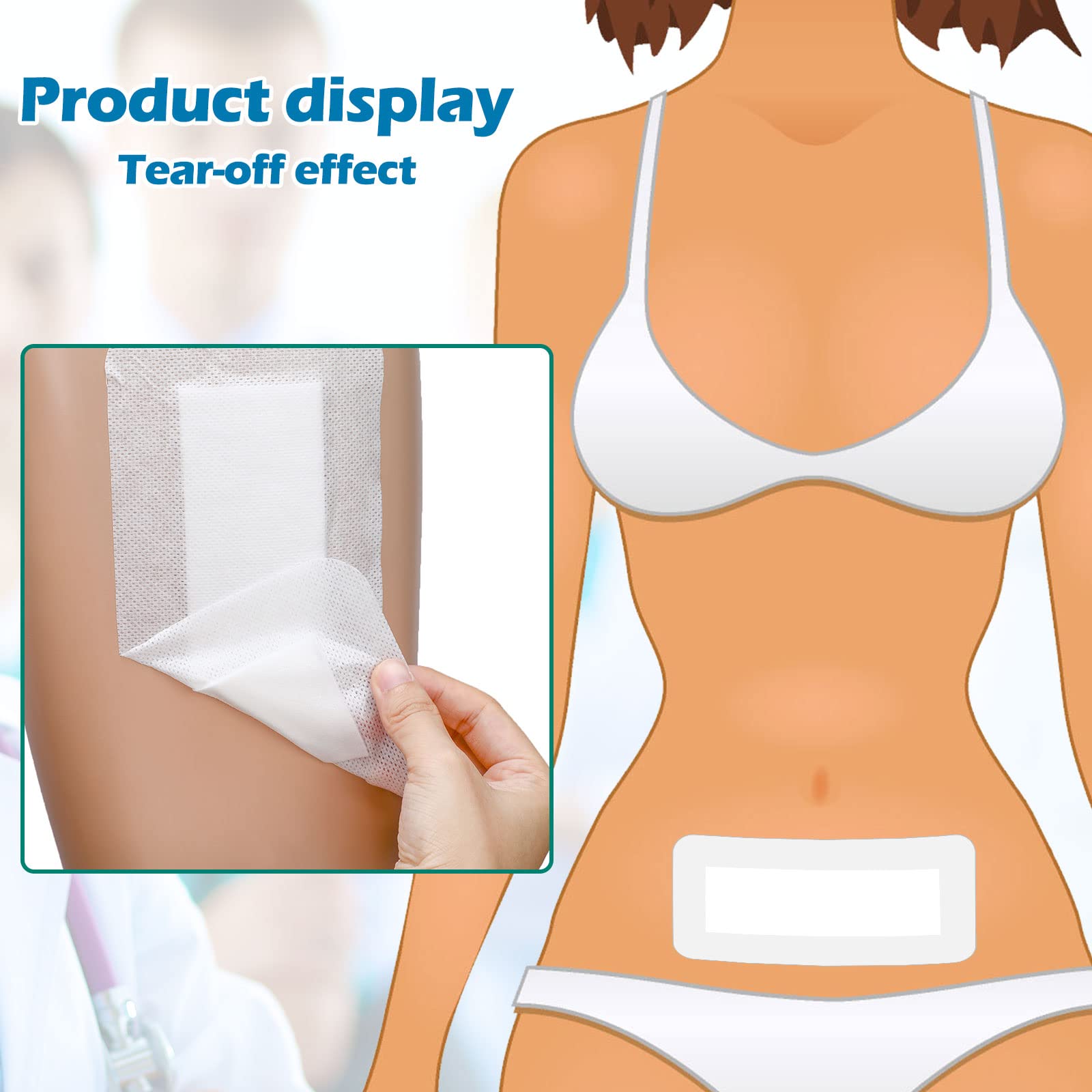 Nuanchu 15 Pcs Island Dressing 4x10 Bordered Gauze Adhesive Bandage — Amazon image 3