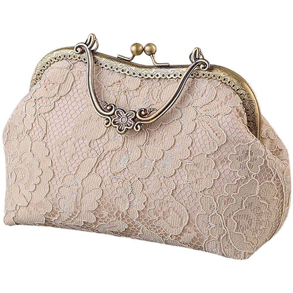 Pochette vintage brodée de fleurs à main pour un style rétro chic unique