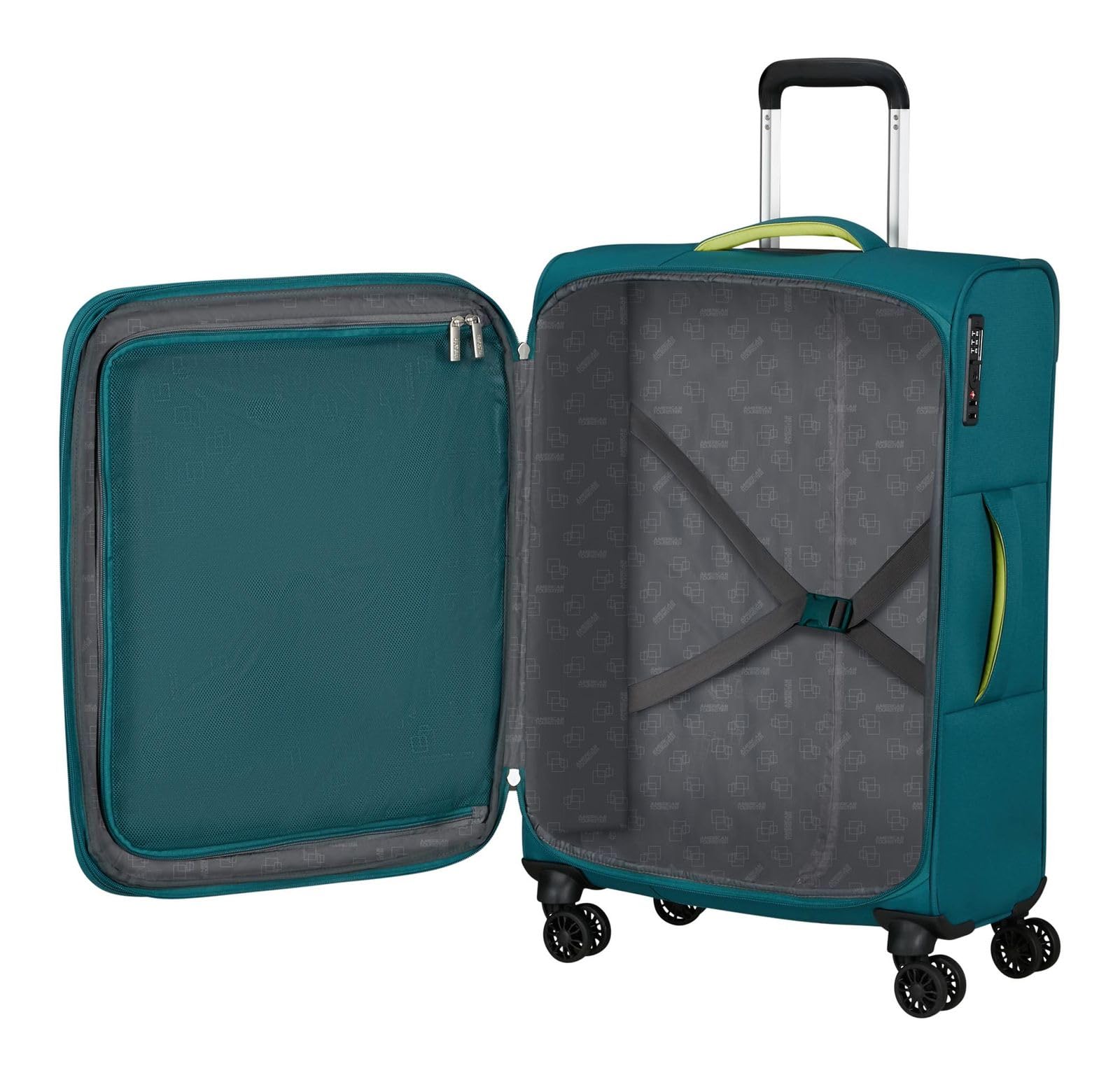 American Tourister Trolley Cloudrider Spinner Exp. TSA Misty Teal Azul petróleo 66cm