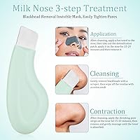 Vista 5 de Herramienta de eliminación de puntos negros, removedor de espinillas de nariz de silicona, removedor de puntos negros, espátula facial, limpieza