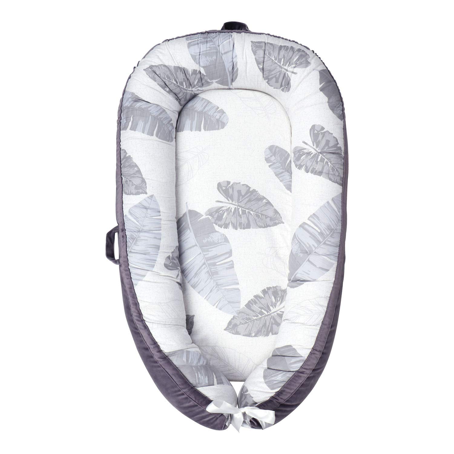 Baby Lounger Sleeper Nest,100% Breathable Soft Cotton Co-Sleeping Nest Bed for Newborn,Portable Reversible Adjustable for Crib Bassinet Mattress, Baby Gifts Essential 0-12 Month